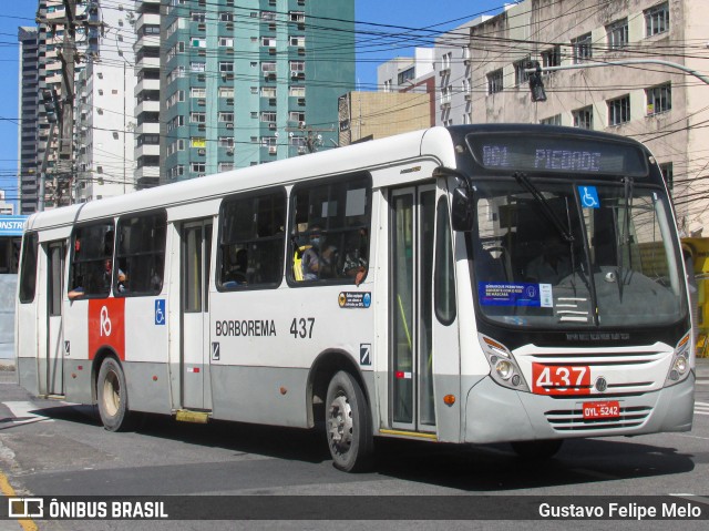 Borborema Imperial Transportes 437 na cidade de Recife, Pernambuco, Brasil, por Gustavo Felipe Melo. ID da foto: 8469157.