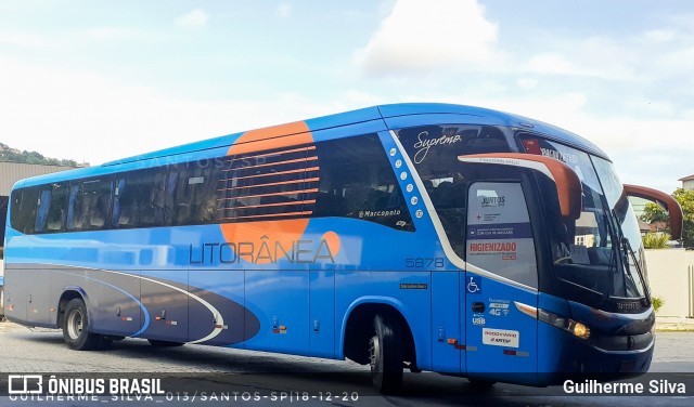 Litorânea Transportes Coletivos 5878 na cidade de Santos, São Paulo, Brasil, por Guilherme Silva. Número da foto: #8467987.