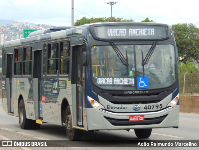 Viação Anchieta 40795 na cidade de Belo Horizonte, Minas Gerais, Brasil, por Adão Raimundo Marcelino. ID da foto: 8419606.