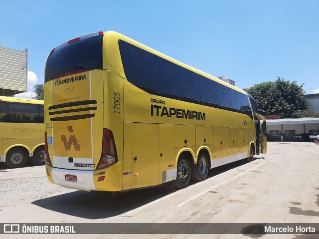 Viação Itapemirim 17005 na cidade de São Paulo, São Paulo, Brasil, por Marcelo Horta. Número da foto: #8418081.