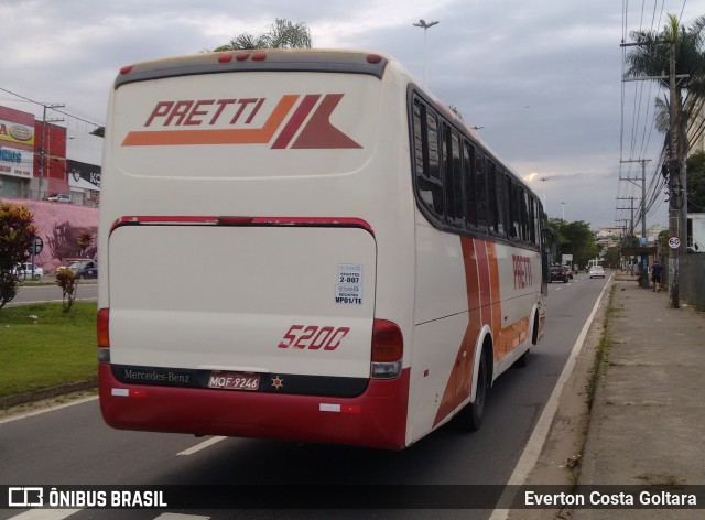 Viação Pretti 5200 na cidade de Cariacica, Espírito Santo, Brasil, por Everton Costa Goltara. Número da foto: #8419360.