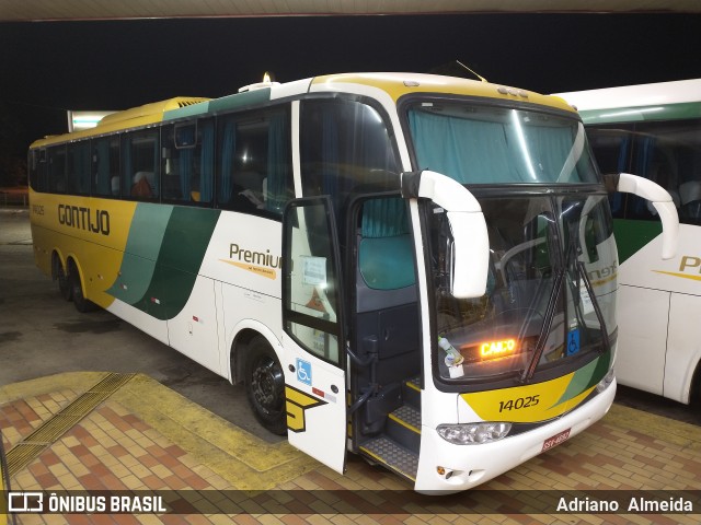 Empresa Gontijo de Transportes 14025 na cidade de João Monlevade, Minas Gerais, Brasil, por Adriano  Almeida. ID da foto: 8418326.