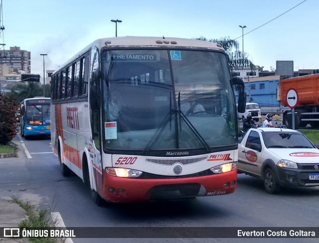 Viação Pretti 5200 na cidade de Cariacica, Espírito Santo, Brasil, por Everton Costa Goltara. Número da foto: #8419352.
