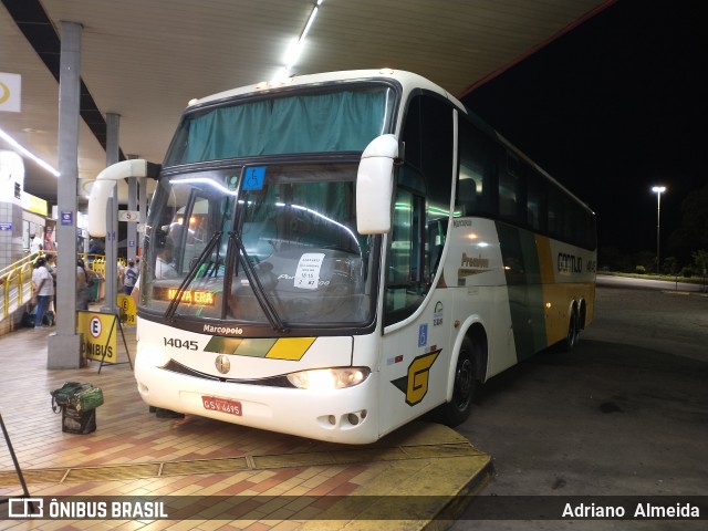 Empresa Gontijo de Transportes 14045 na cidade de João Monlevade, Minas Gerais, Brasil, por Adriano  Almeida. ID da foto: 8418260.