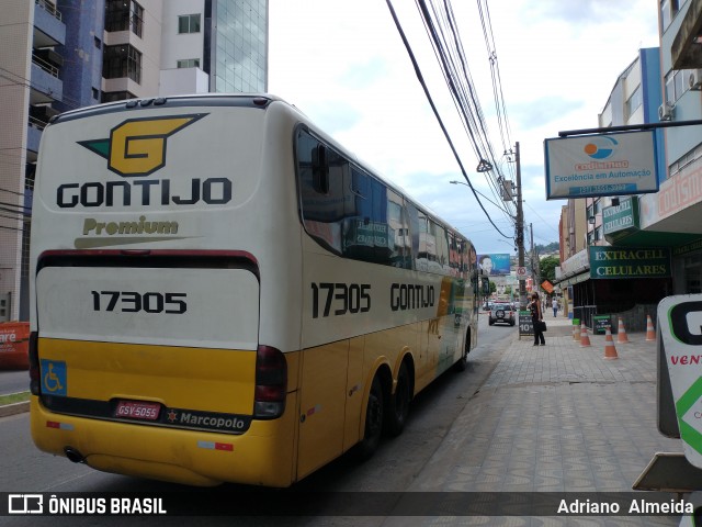 Empresa Gontijo de Transportes 17305 na cidade de João Monlevade, Minas Gerais, Brasil, por Adriano  Almeida. ID da foto: 8418241.