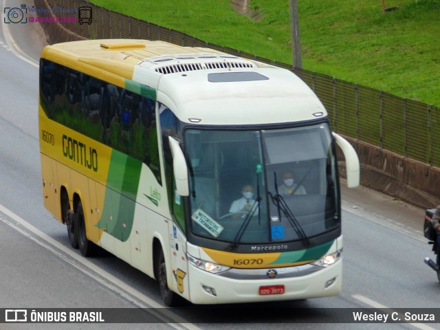 Empresa Gontijo de Transportes 16070 na cidade de Ribeirão das Neves, Minas Gerais, Brasil, por Wesley C. Souza. ID da foto: 8472929.