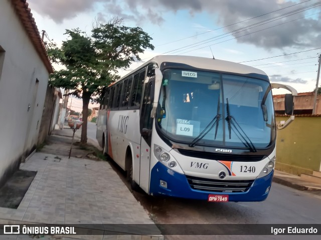 VMG - Viação Minas Gerais 1240 na cidade de Sete Lagoas, Minas Gerais, Brasil, por Igor Eduardo. Número da foto: #8472382.