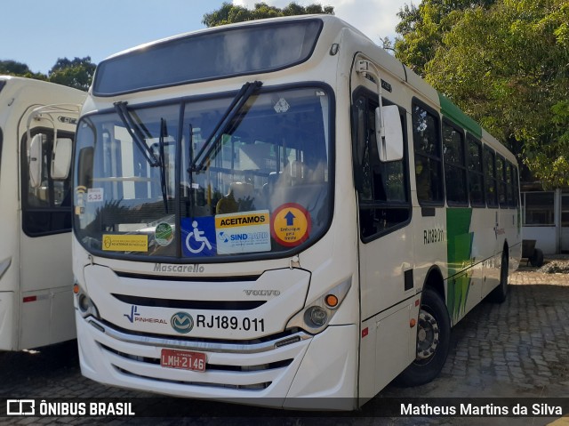 Viação Pinheiral RJ 189.011 na cidade de Volta Redonda, Rio de Janeiro, Brasil, por Matheus Martins da Silva. Número da foto: #8472414.
