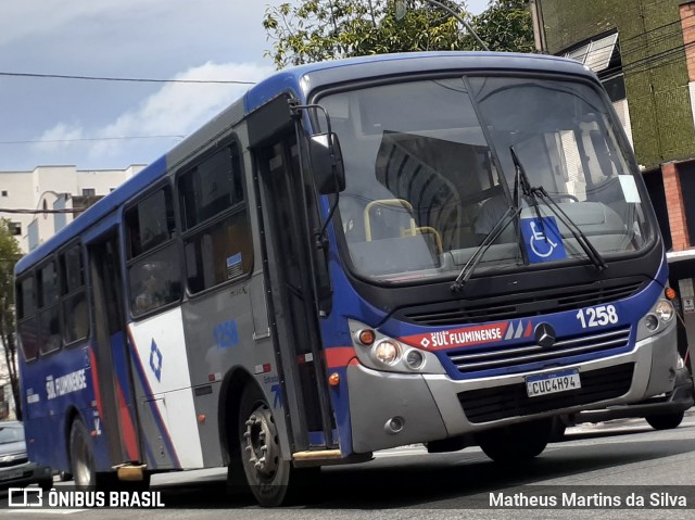Viação Sul Fluminense 1258 na cidade de Volta Redonda, Rio de Janeiro, Brasil, por Matheus Martins da Silva. Número da foto: #8470334.
