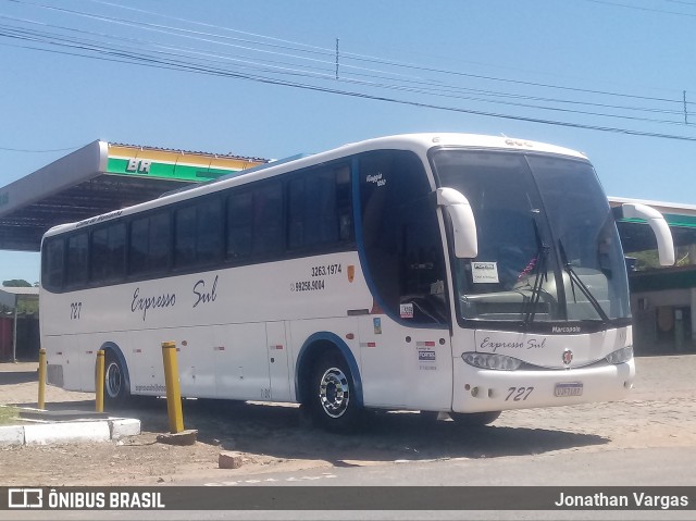 Expresso Sul Turismo 727 na cidade de Guaíba, Rio Grande do Sul, Brasil, por Jonathan Vargas. ID da foto: 8470235.