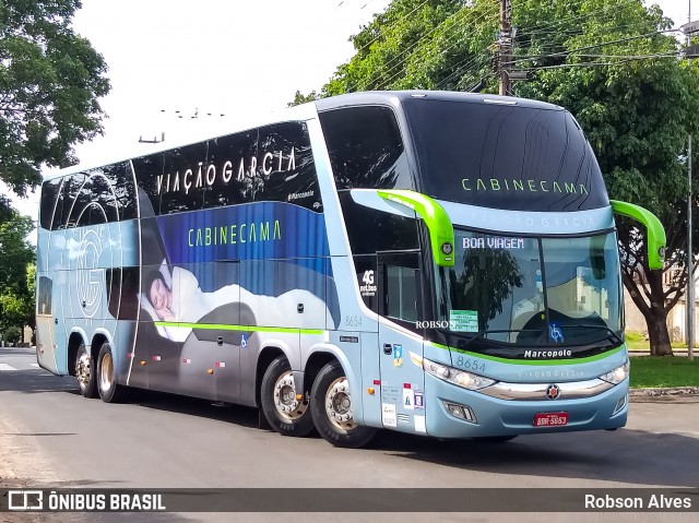 Viação Garcia 8654 na cidade de Paranavaí, Paraná, Brasil, por Robson Alves. ID da foto: 8471201.