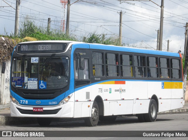 Transportadora Globo 778 na cidade de Recife, Pernambuco, Brasil, por Gustavo Felipe Melo. ID da foto: 8474865.