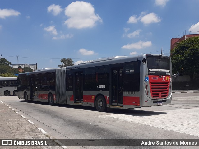 Express Transportes Urbanos Ltda 4 8163 na cidade de São Paulo, São Paulo, Brasil, por Andre Santos de Moraes. ID da foto: 8474010.