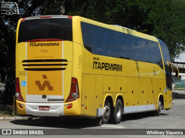 Viação Itapemirim 17005 na cidade de Vitória, Espírito Santo, Brasil, por Whitiney Siqueira. Número da foto: #8473988.