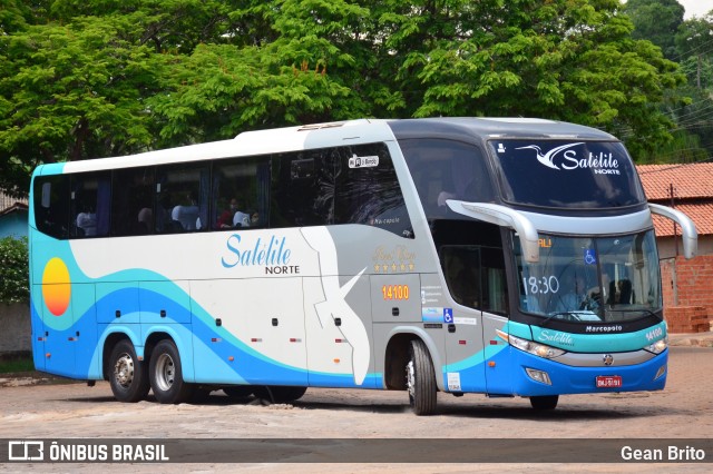 Expresso Satélite Norte 14100 na cidade de Guaraí, Tocantins, Brasil, por Gean Brito. Número da foto: #8474496.