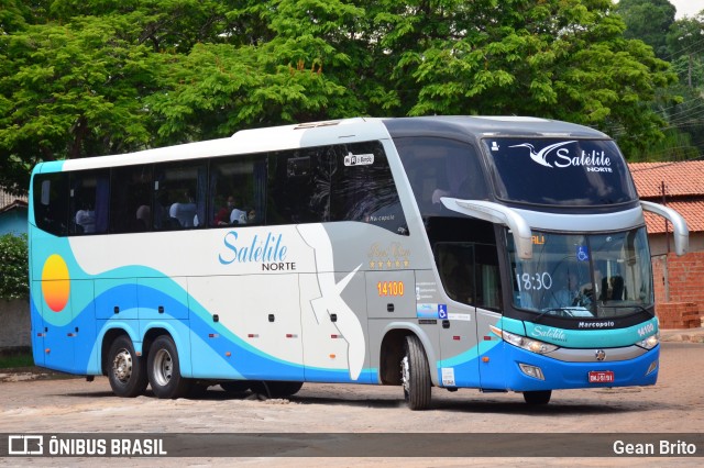 Expresso Satélite Norte 14100 na cidade de Guaraí, Tocantins, Brasil, por Gean Brito. ID da foto: 8474496.