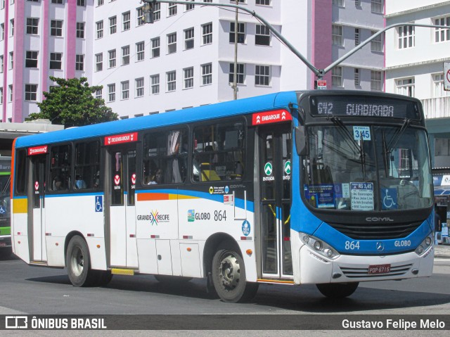 Transportadora Globo 864 na cidade de Recife, Pernambuco, Brasil, por Gustavo Felipe Melo. ID da foto: 8474850.