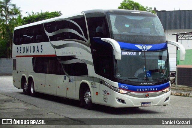 Reunidas Transportes Coletivos 39801 na cidade de Brusque, Santa Catarina, Brasil, por Daniel Cezari. ID da foto: 8473387.