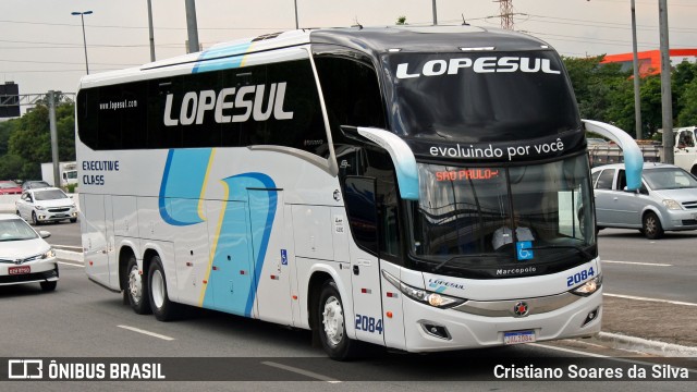 LopeSul Transportes - Lopes e Oliveira Transportes e Turismo - Lopes Sul 2084 na cidade de São Paulo, São Paulo, Brasil, por Cristiano Soares da Silva. ID da foto: 8475345.