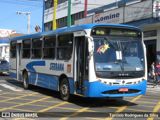 Serrana Transportes e Turismo 1906 na cidade de Vitória da Conquista, Bahia, Brasil, por Tarcisio Rodrigues da Silva. ID da foto: 8474003.