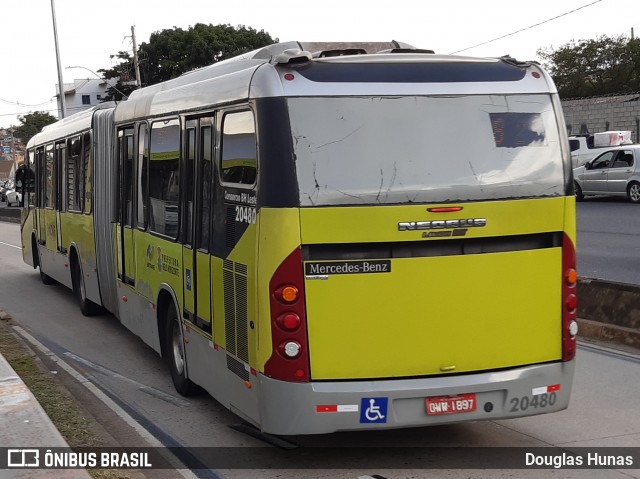 Viação Getúlio Vargas 20480 na cidade de Belo Horizonte, Minas Gerais, Brasil, por Douglas Hunas. Número da foto: #8477808.