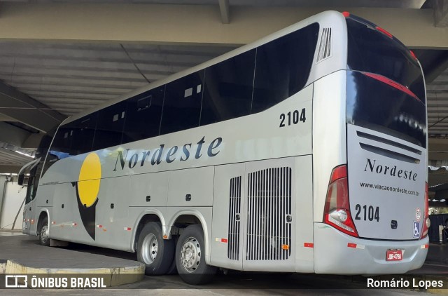 Viação Nordeste 2104 na cidade de Natal, Rio Grande do Norte, Brasil, por Romário Lopes. ID da foto: 8477418.