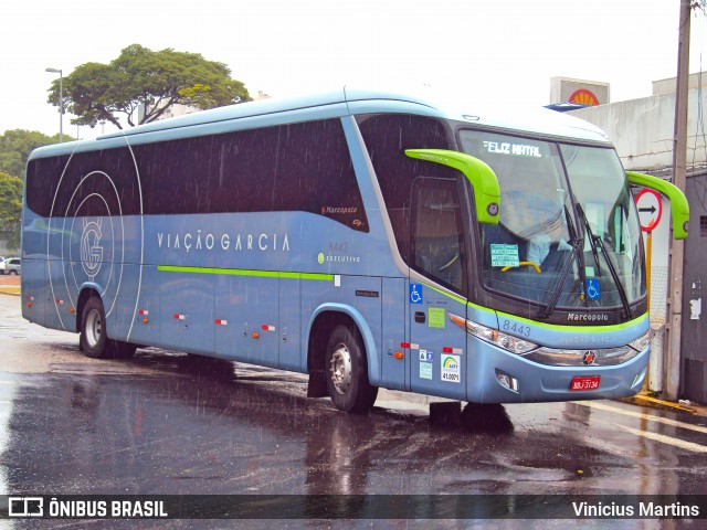 Viação Garcia 8443 na cidade de Sorocaba, São Paulo, Brasil, por Vinicius Martins. ID da foto: 8477480.