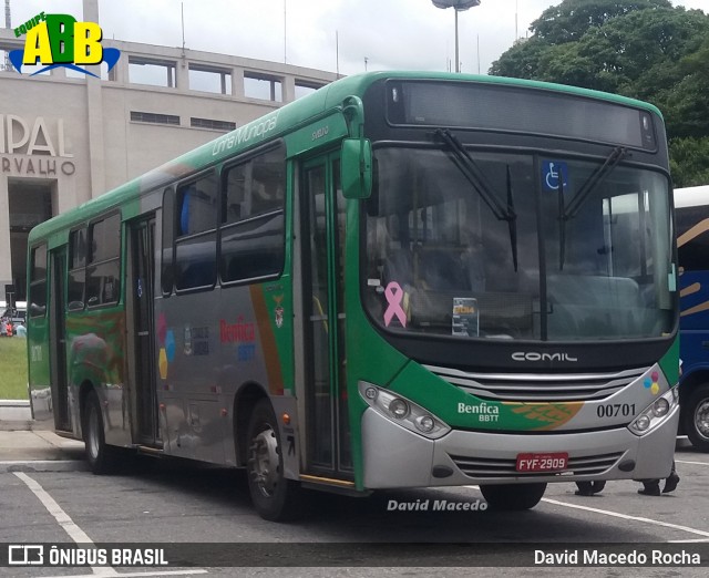 BBTT - Benfica Barueri Transporte e Turismo 00701 na cidade de São Paulo, São Paulo, Brasil, por David Macedo Rocha. Número da foto: #8477167.