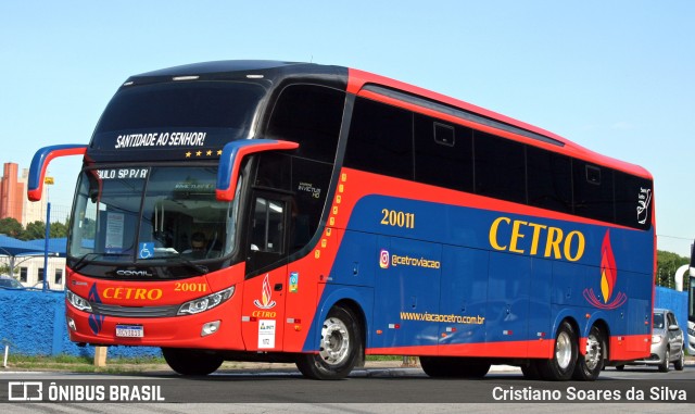 Viação Cetro 20011 na cidade de São Paulo, São Paulo, Brasil, por Cristiano Soares da Silva. Número da foto: #8476827.