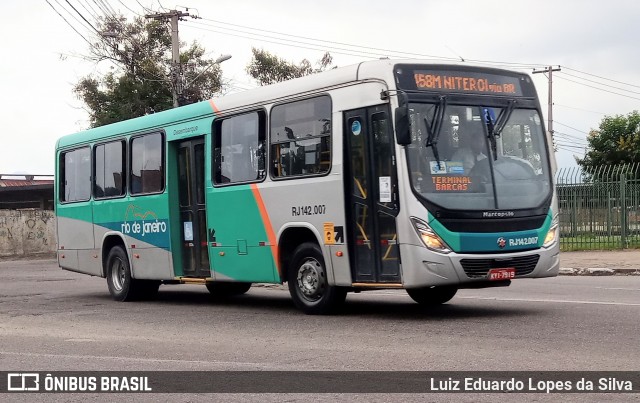Expresso Rio de Janeiro RJ 142.007 na cidade de Niterói, Rio de Janeiro, Brasil, por Luiz Eduardo Lopes da Silva. Número da foto: #8478748.