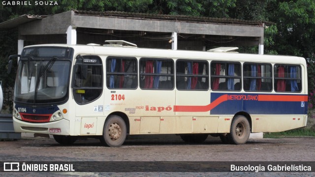 Viação Santana Iapó 2104 na cidade de Castro, Paraná, Brasil, por Busologia Gabrielística. ID da foto: 8481687.