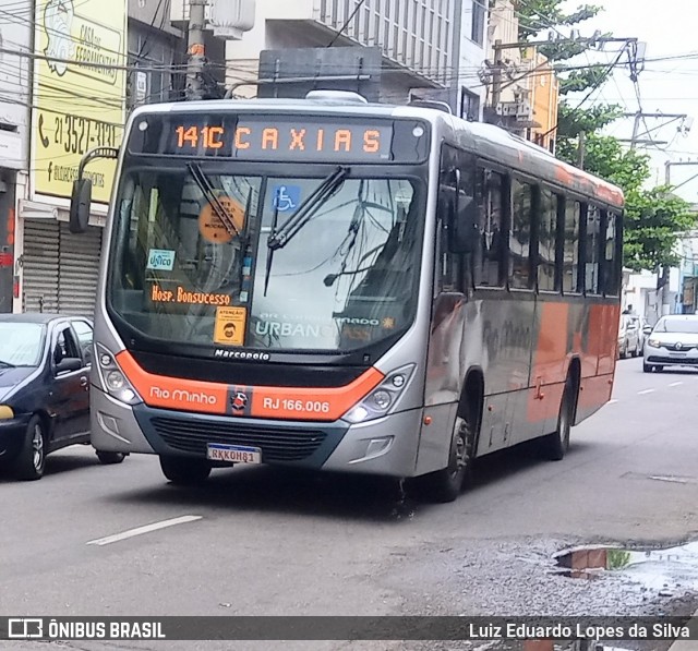 Transturismo Rio Minho RJ 166.006 na cidade de Niterói, Rio de Janeiro, Brasil, por Luiz Eduardo Lopes da Silva. Número da foto: #8480828.