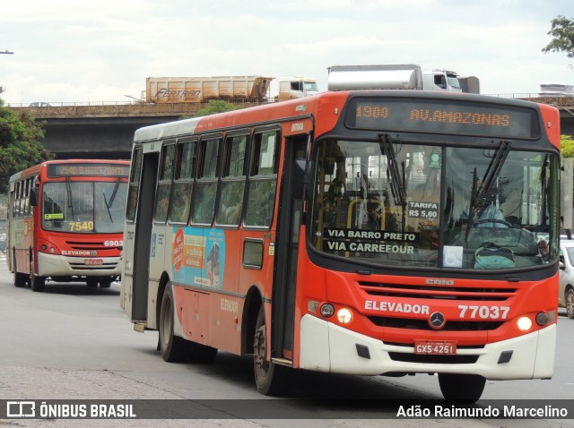 Eldorado Transportes 77037 na cidade de Belo Horizonte, Minas Gerais, Brasil, por Adão Raimundo Marcelino. ID da foto: 8481617.