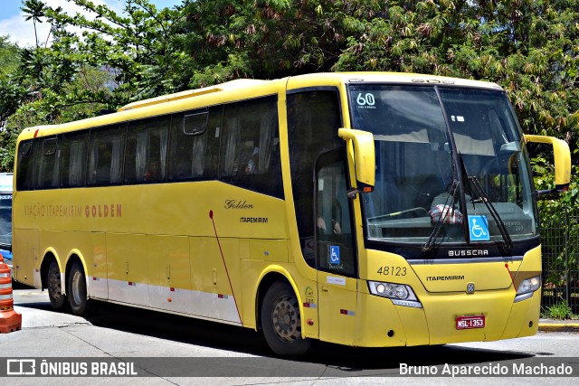 Viação Itapemirim 48123 na cidade de São Paulo, São Paulo, Brasil, por Bruno Aparecido Machado. Número da foto: #8481570.