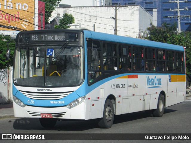 Expresso Vera Cruz 426 na cidade de Recife, Pernambuco, Brasil, por Gustavo Felipe Melo. ID da foto: 8478963.