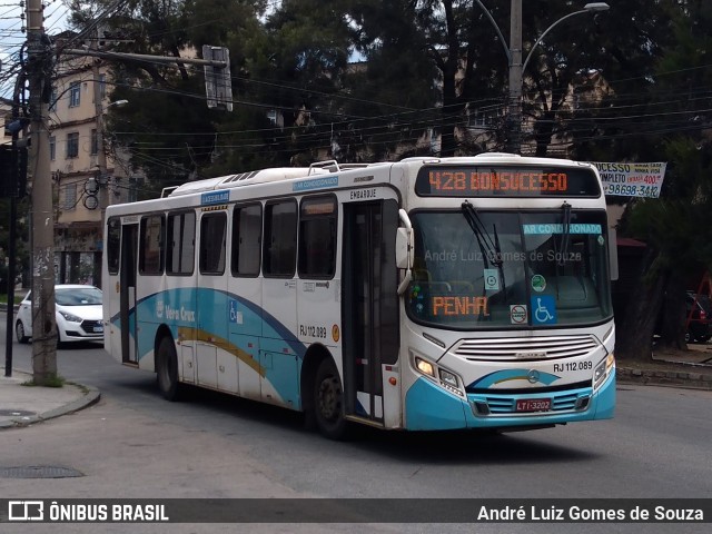 Auto Viação Vera Cruz - Belford Roxo RJ 112.089 na cidade de Rio de Janeiro, Rio de Janeiro, Brasil, por André Luiz Gomes de Souza. ID da foto: 8484295.