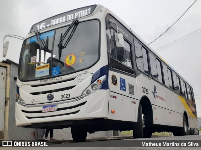 Viação Pinheiral 3023 na cidade de Volta Redonda, Rio de Janeiro, Brasil, por Matheus Martins da Silva. ID da foto: 8482249.