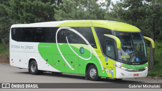 Expresso Princesa dos Campos 6345 na cidade de Ponta Grossa, Paraná, Brasil, por Gabriel Michalski. ID da foto: 8484700.