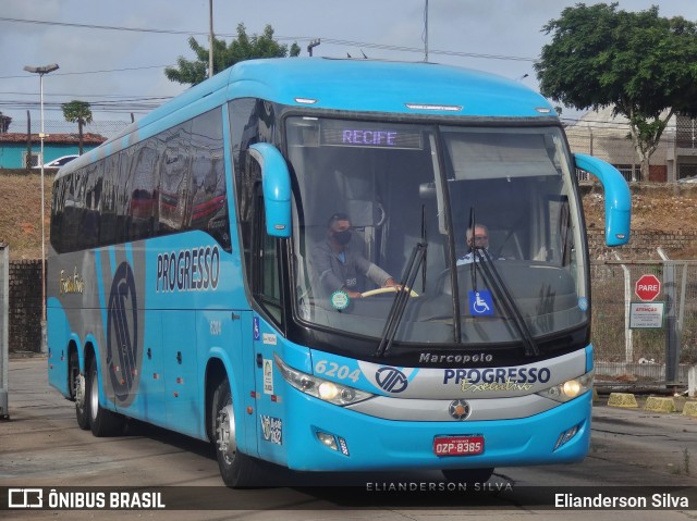 Auto Viação Progresso 6204 na cidade de Natal, Rio Grande do Norte, Brasil, por Elianderson Silva. ID da foto: 8484793.