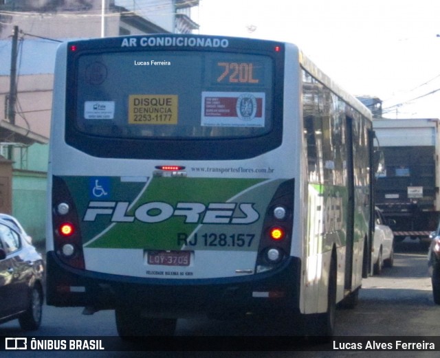 Transportes Flores RJ 128.157 na cidade de São João de Meriti, Rio de Janeiro, Brasil, por Lucas Alves Ferreira. ID da foto: 8484929.