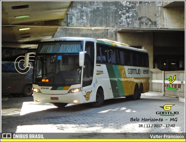 Empresa Gontijo de Transportes 12690 na cidade de Belo Horizonte, Minas Gerais, Brasil, por Valter Francisco. ID da foto: 8481803.