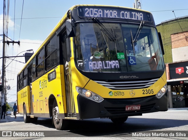 Viação Elite 2305 na cidade de Volta Redonda, Rio de Janeiro, Brasil, por Matheus Martins da Silva. ID da foto: 8484415.