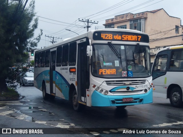 Auto Viação Vera Cruz - Belford Roxo RJ 112.272 na cidade de Rio de Janeiro, Rio de Janeiro, Brasil, por André Luiz Gomes de Souza. ID da foto: 8483938.