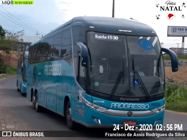 Auto Viação Progresso 6228 na cidade de Teresina, Piauí, Brasil, por Francisco de Assis Rodrigues da Silva. Número da foto: #8487817.