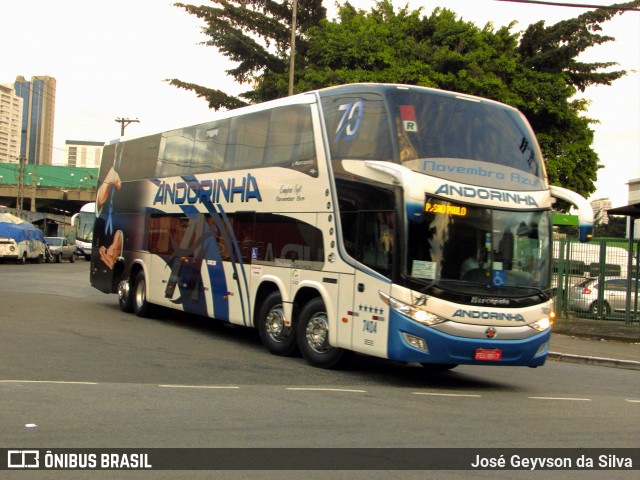 Empresa de Transportes Andorinha 7404 na cidade de São Paulo, São Paulo, Brasil, por José Geyvson da Silva. Número da foto: #8486646.