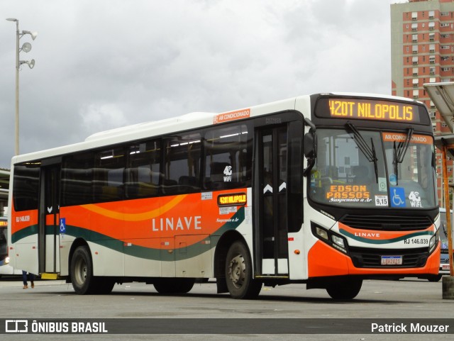 Linave Transportes RJ 146.039 na cidade de Rio de Janeiro, Rio de Janeiro, Brasil, por Patrick Mouzer. Número da foto: #8486857.