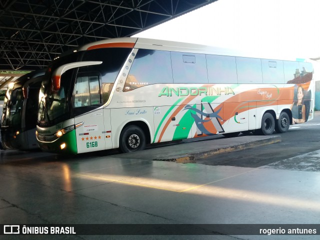 Empresa de Transportes Andorinha 6168 na cidade de Piracicaba, São Paulo, Brasil, por Rogerio Antunes. ID da foto: 8486607.