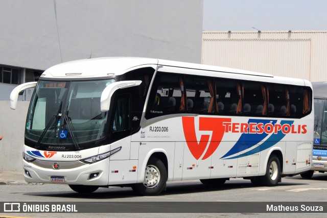 Viação Teresópolis RJ 203.006 na cidade de Rio de Janeiro, Rio de Janeiro, Brasil, por Matheus Souza. Número da foto: #8485669.