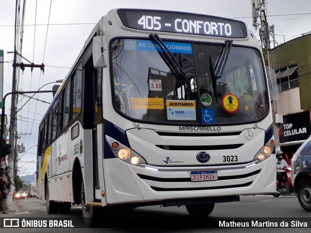 Viação Pinheiral 3023 na cidade de Volta Redonda, Rio de Janeiro, Brasil, por Matheus Martins da Silva. ID da foto: 8486930.