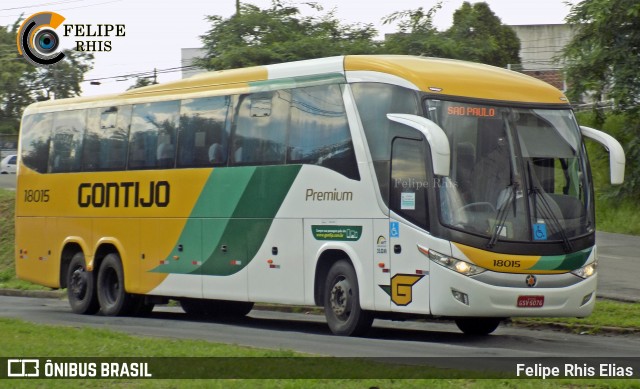 Empresa Gontijo de Transportes 18015 na cidade de Campinas, São Paulo, Brasil, por Felipe Rhis Elias. ID da foto: 8487268.